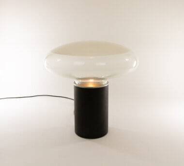 Table lamp Gill by Roberto Pamio for Leucos, switched on