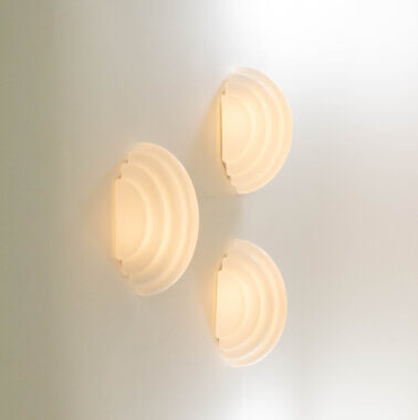 Beautiful set of three Kumo wall or ceiling lamps by Kazuhide Takahama for Sirrah