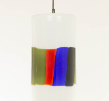 The colors of a L 59 Glass pendant by Alessandro Pianon for Vistosi