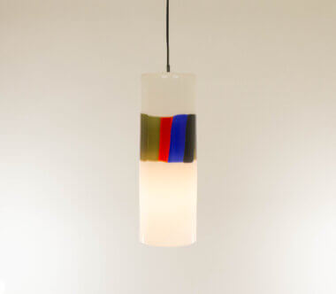 L 59 Glass pendant by Alessandro Pianon for Vistosi, switched on