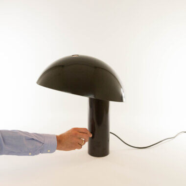 Brown Vaga table lamp by Franco Mirenzi for Valenti, with an indication of the size