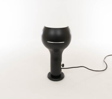 Black Flash Table lamp model by Joe Colombo for O-Luce