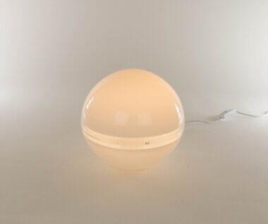 White LT 230 Table Lamp by Carlo Nason for A.V. Mazzega, as seen from above