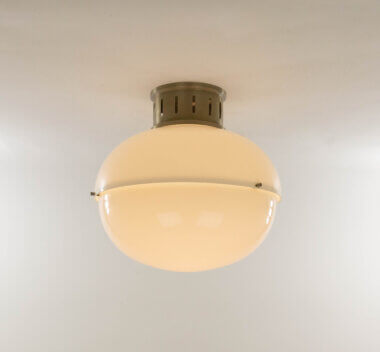 Model 4001/5 Ceiling lamp by Gian Emilio, Piero and Anna Monti for Kartell, switched on
