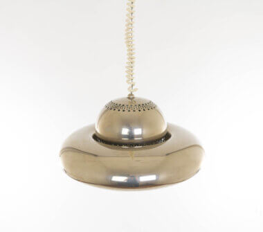 Nickel-plated Fior di Loto pendant by Tobia Scarpa for Flos, switched off
