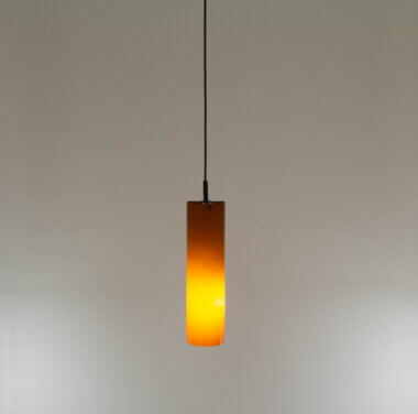 Amber coloured Murano glass pendant by Venini, Switched on