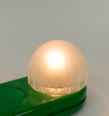 The glass part of a Green Farstar Table Lamp by Adalberto Dal Lago for Francesconi