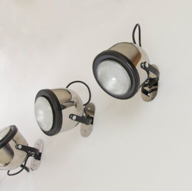 Set of 4 wall lamps by Gae Aulenti and Livio Castiglioni for Stilnovo, focus on 3 of them