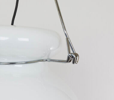 A detail of the metal construction of a Large pendant by Toni Zuccheri for VeArt