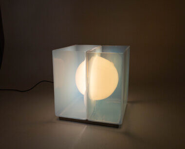 LT 323 Table lamp in Murano glass by Carlo Nason for A.V. Mazzega, switched on