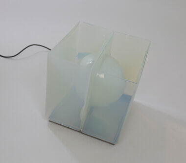 Table lamp LT 323 in Murano glass by Carlo Nason for A.V. Mazzega, as seen from above