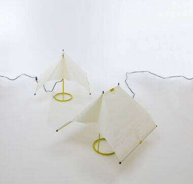 A pair of Le Falene table lamps by Piero De Martini for Arteluce