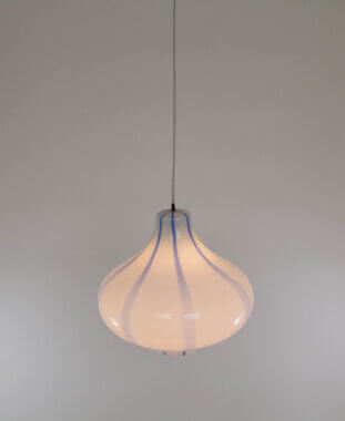 Large Cipolla Murano glass pendant by Massimo Vignelli for Venini, as seen from above