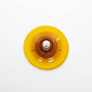 Wall or Ceiling Lamp, amber colored, by Venini for Pierre Cardin