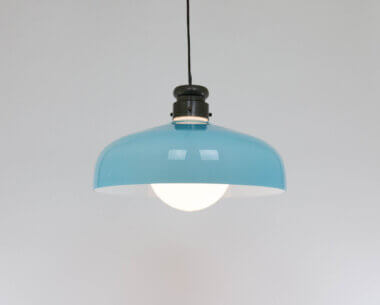 Large L 72 Glass pendant by Alessandro Pianon for Vistosi, as seen from below