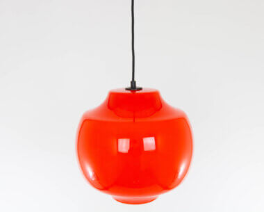 Red glass pendant by Alessandro Pianon for Vistosi