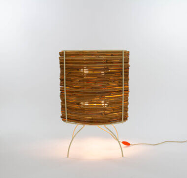 Beautiful Bambù table lamp by Humberto & Fernando Campana for Candle / Fontana Arte