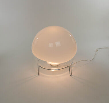 Sfera Table of Floor Lamp by Angelo Mangiarotti in Murano Glass for Skipper, in a slightly different position