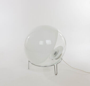 Sfera Table of Floor Lamp by Angelo Mangiarotti in Murano Glass for Skipper, switched off