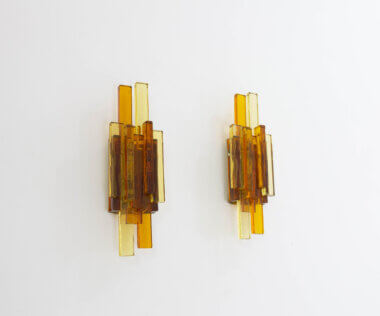 Pair of glass wall lamps by Svend Aage Holm Sørensen