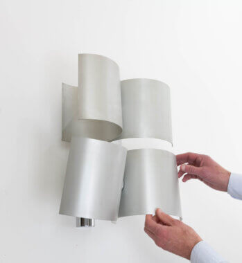 Aluminium Wall lamp by Giuliano Cesari for Nucleo Sormani, with an indication of the size