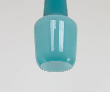 Turquoise pendant by Massimo Vignelli for Venini, as seen from below