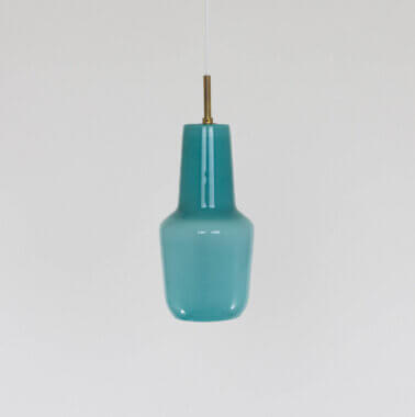 Turquoise pendant by Massimo Vignelli for Venini, in all its beauty