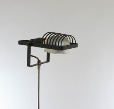 The reflector of a Sintesi floor lamp by Ernesto Gismondi for Artemide
