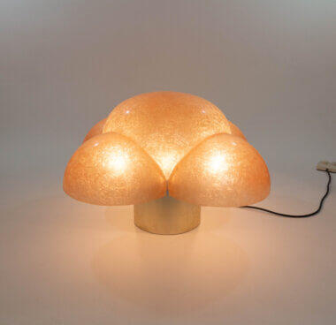 Luna table lamp by Gian Emilio, Piero & Anna Monti for Candle, switched on so in all its beauty