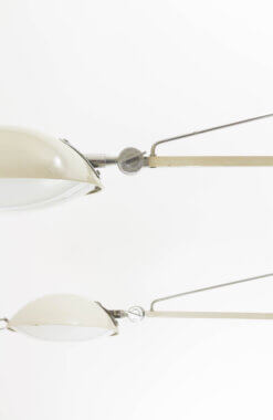 Details of a pair of hospital wall lamps, model 2130, by Stilnovo