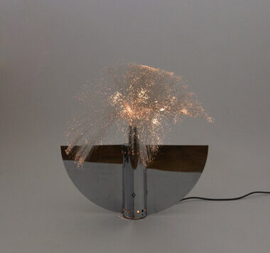 Table lamp 8,5 with optic fibres by Jürgen Fischer for Zanotta, switched on
