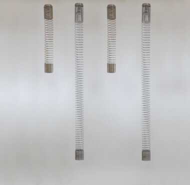 Set of four Spirali ceiling lamps by Angelo Mangiarotti for Candle