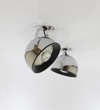 Pair of ceiling lamps by Gae Aulenti & Livio Castiglioni for Stilnovo
