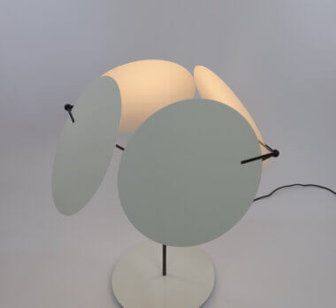 The shades of the Monet Table lamp by Vico Magistretti for O-Luce