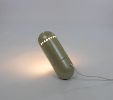 Table lamp model 537 by Gregotti, Meneghetti & Stoppino for Arteluce, switched on and as seen from the back